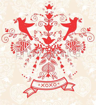 vintage vector floral background
